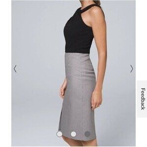 NWOT White House Black Market Mixed-Media Suiting Sheath Dress - Size 14